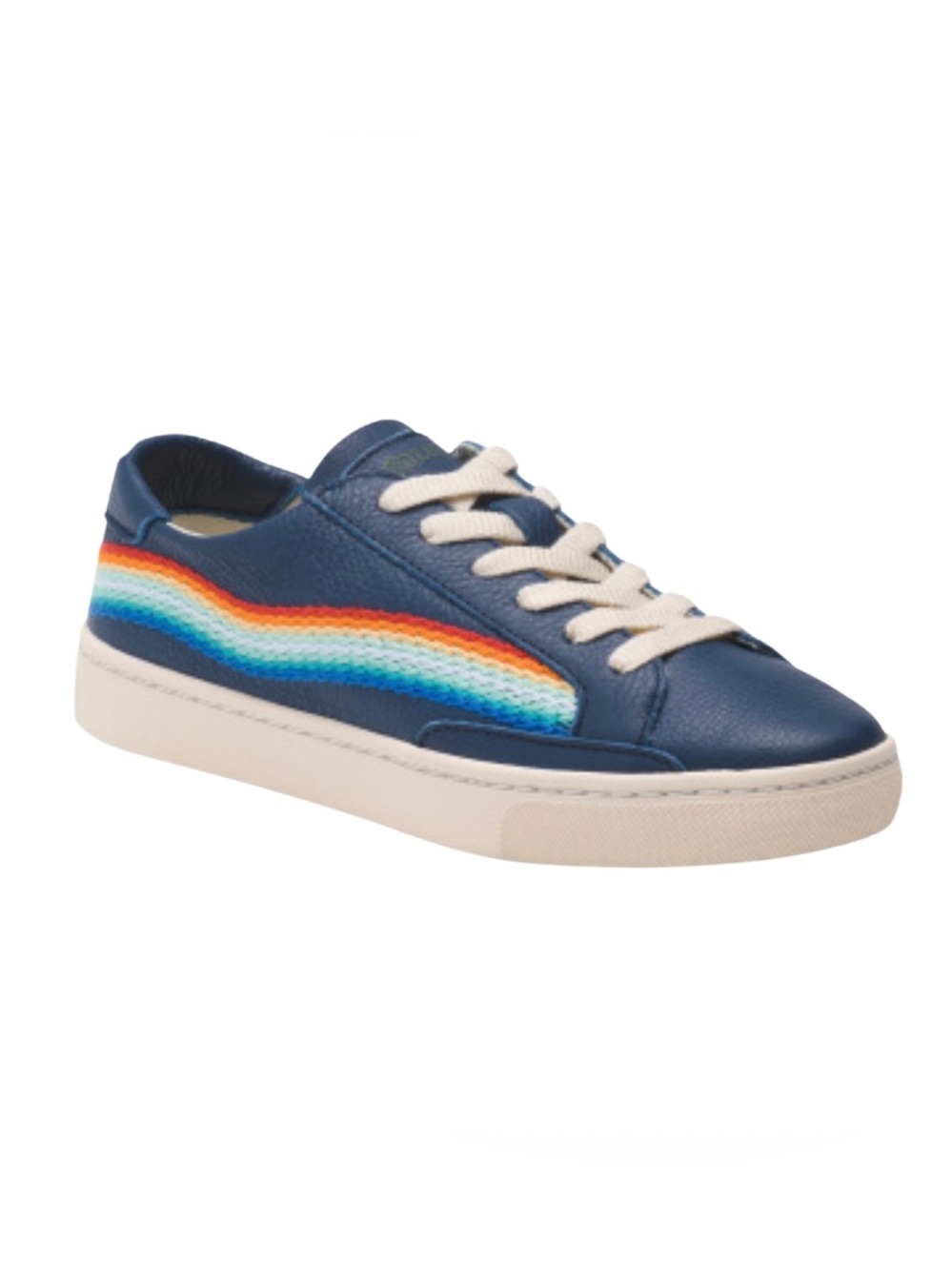Soludos Leather Ibiza Sneakers – Blue/Rainbow | Women’s Size 7
